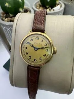 ROLEX LADIES VINTAGE 9CT GOLD WATCH MANUAL WIND