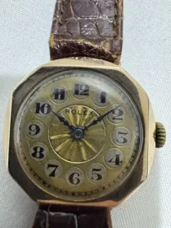 RARE - LADIES ROLEX 9CT ROSE GOLD MANUAL WIND WATCH