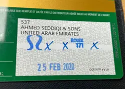 Authentic Rare Rolex - 126333 Date Just Card  037FT638  For Rolex Watches R150