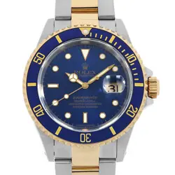 ROLEX SUBMARINER DATE 16613 BLUE T NUMBER SECOND HAND MENS