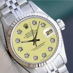 ROLEX FOR WOMEN DATEJUST WHITE GOLD & SS YELLOW DIAMOND DIAL JUBILEE BAND 26MM