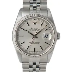 ROLEX 16234 DATEJUST SILVER R45_1104