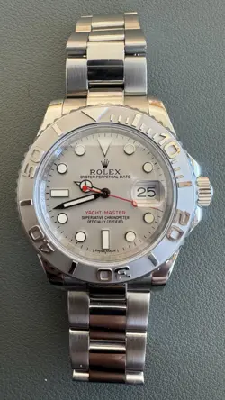 ROLEX YACHT-MASTER 16622 SILVER OYSTER BRACELET WITH SILVER BEZEL