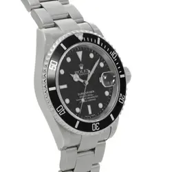 USED ROLEX Submariner Date 16610 Black Case: 40×40mm Men's Watch #115805