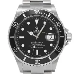 USED ROLEX Submariner Date 16610 Black Case: 40×40mm Men's Watch #115805