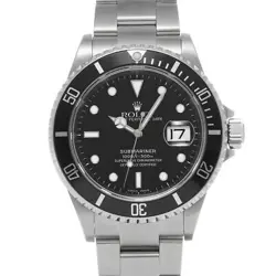 USED ROLEX Submariner Date 16610 Black Case: 40×40mm Men's Watch #115805