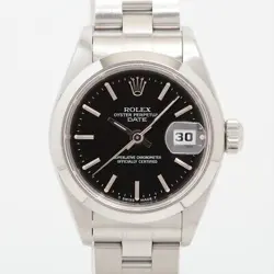 ROLEX OYSTER PERPETUAL 76080 SS AT BLACK DIAL