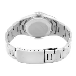 ROLEX DATE SILVER DIAL SMOOTH BEZEL STEEL MENS WATCH 15200