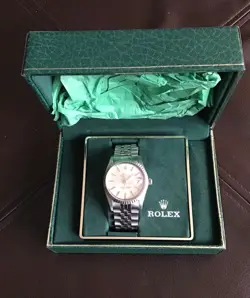 ROLEX OYSTER PERPETUAL DATEJUST WATCH STAINLESS STEEL JUBILEE BRACELET