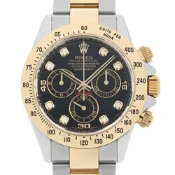 ROLEX COSMOGRAPH DAYTONA 8P DIAMOND 116523G BLACK M NUMBER SECOND HAND MENS