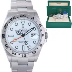 2022 NEW PAPERS ROLEX EXPLORER II 42MM 226570 WHITE POLAR STEEL DATE WATCH BOX