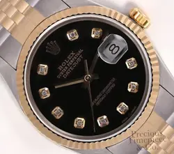 FLUTED BEZEL-BLACK DIAMOND