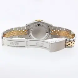 DIAMOND BEZEL ROLEX DATEJUST 16233 TWO-TONE  YELLOW GOLD MOP JUBILEE WATCH BOX