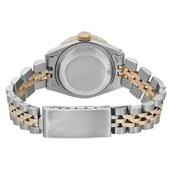Rolex Datejust 14K Yellow Gold Steel Custom MOP Diamond Dial Bezel Watch 6916