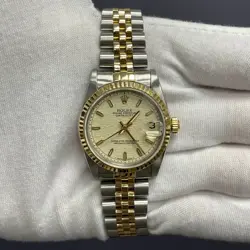 ROLEX DATEJUST 31MM CHAMPAGNE DIAL WATCH 68273 YG