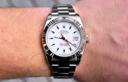 2010 ROLEX DATEJUST TURN-O-GRAPH 36MM WHITE DIAL STAINLESS STEEL 116264 WATCH