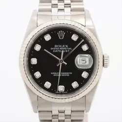 ROLEX DATEJUST 16234G SS×WG AT BLACK DIAL 3 EXTRA LINKS