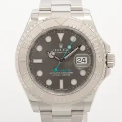 ROLEX YACHT‑MASTER 116622 SS×PT AT SLATE DIAL 3 EXTRA LINKS