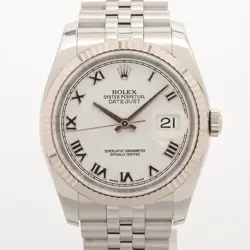 ROLEX DATEJUST 116234 SS×WG AT WHITE DIAL JUBILEE BRACELET 3 EXTRA LINKS