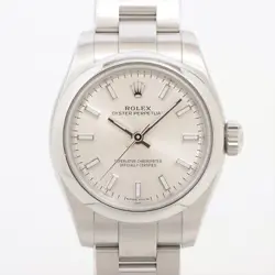 ROLEX OYSTER PERPETUAL 176200 SS AT SILVER-FACE