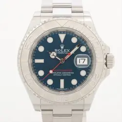 ROLEX YACHT‑MASTER 116622 SS×PT AT BLUE-FACE 3 EXTRA LINKS