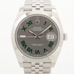 ROLEX DATEJUST 126300 SS AT GRAY-FACE 4 EXTRA LINKS