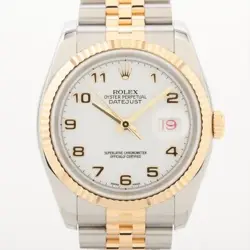 ROLEX DATEJUST 116233 SS×YG AT WHITE DIAL 1 EXTRA LINK