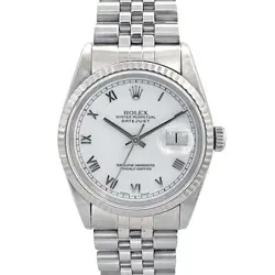 ROLEX 16234 DATEJUST WHITE MEN'S #KN312