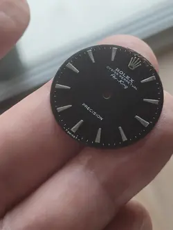 Rolex AirKing 5500 black dial with Arrow hour markers.
