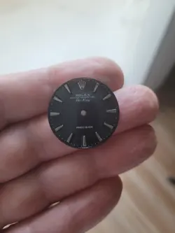 Rolex AirKing 5500 black dial with Arrow hour markers.