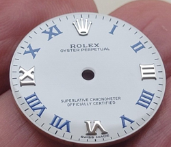 Rolex Midsize white dial with blue roman numbers for model 177200 No date,beauty
