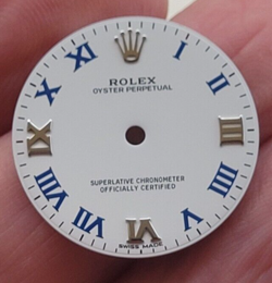 Rolex Midsize white dial with blue roman numbers for model 177200 No date,beauty