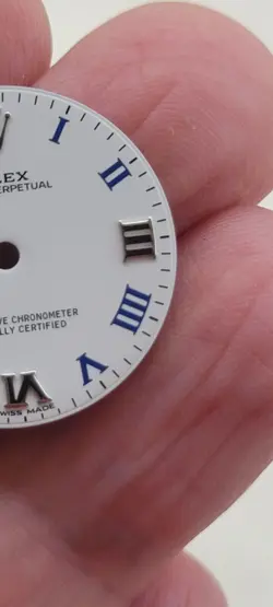 Rolex Midsize white dial with blue roman numbers for model 177200 No date,beauty