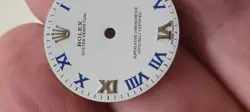 Rolex Midsize white dial with blue roman numbers for model 177200 No date,beauty