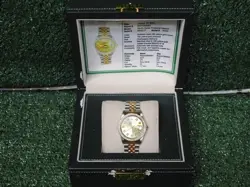 1991 ROLEX DATEJUST 16233 GOLD AND SILVER JUBILEE BRACELET WITH GOLD BEZEL