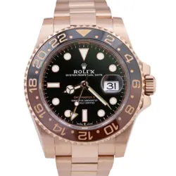 MINT 2023 PAPERS ROLEX GMT-MASTER II ROSE GOLD ROOT BEER 40MM 126715 CHNR BOX