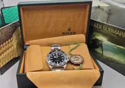 1993 ROLEX SUBMARINER NO-DATE TRITIUM DIAL 14060 STEEL BLACK 40MM WATCH & BOX