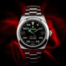 ROLEX AIR KING STAINLESS STEEL BLACK DIAL BOX & PAPERS 116900