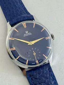 VINT ROLEX MARCONI BLUE  DIAL   SWISS MADE WIND UP CA 57 NO RESERVE PRICE