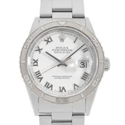 ROLEX DATEJUST THUNDERBIRD 16264 WHITE ROMAN 3 ROW OYSTER BRACELET P NUMBER ...