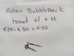 Rolex  Bubbleback Blue steel hands for caliber 620 , 630, 645.