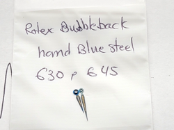Rolex  Bubbleback Blue steel hands for caliber 620 , 630, 645.