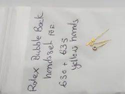 Rolex  Bubbleback gold tone hands for caliber 620 , 630, 645.