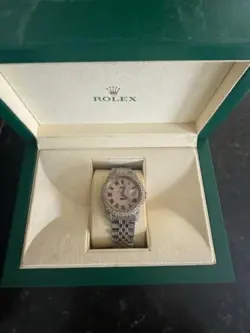 ROLEX DATEJUST 36MM 16013 ICED OUT TWO TONE JUBILEE BRACELET