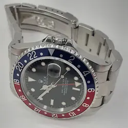 Rolex GMT Master 40 mm Pepsi Bezel Steel Automatic Watch 16700 U Series 1997