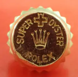 ROLEX SUPER OYSTER CROWN GOLD 6MM OYSTER ROYAL BUBBLE BACK