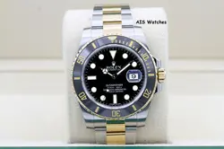 ROLEX SUBMARINER 18K/SS 116613LN BLACK DIAL RANDOM SERIAL BOX & PAPERS
