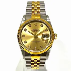 ROLEX DATEJUST 16233G P NUMBER AUTOMATIC WATCH R45_1104