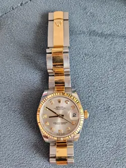 Rolex Datejust 31 Gold & Steel 178273 - Mother of Pearl Diamond, Oyster