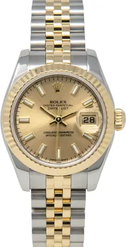 ROLEX DATEJUST 179173 GOLD AND SILVER OYSTER BRACELET WITH GOLD BEZEL